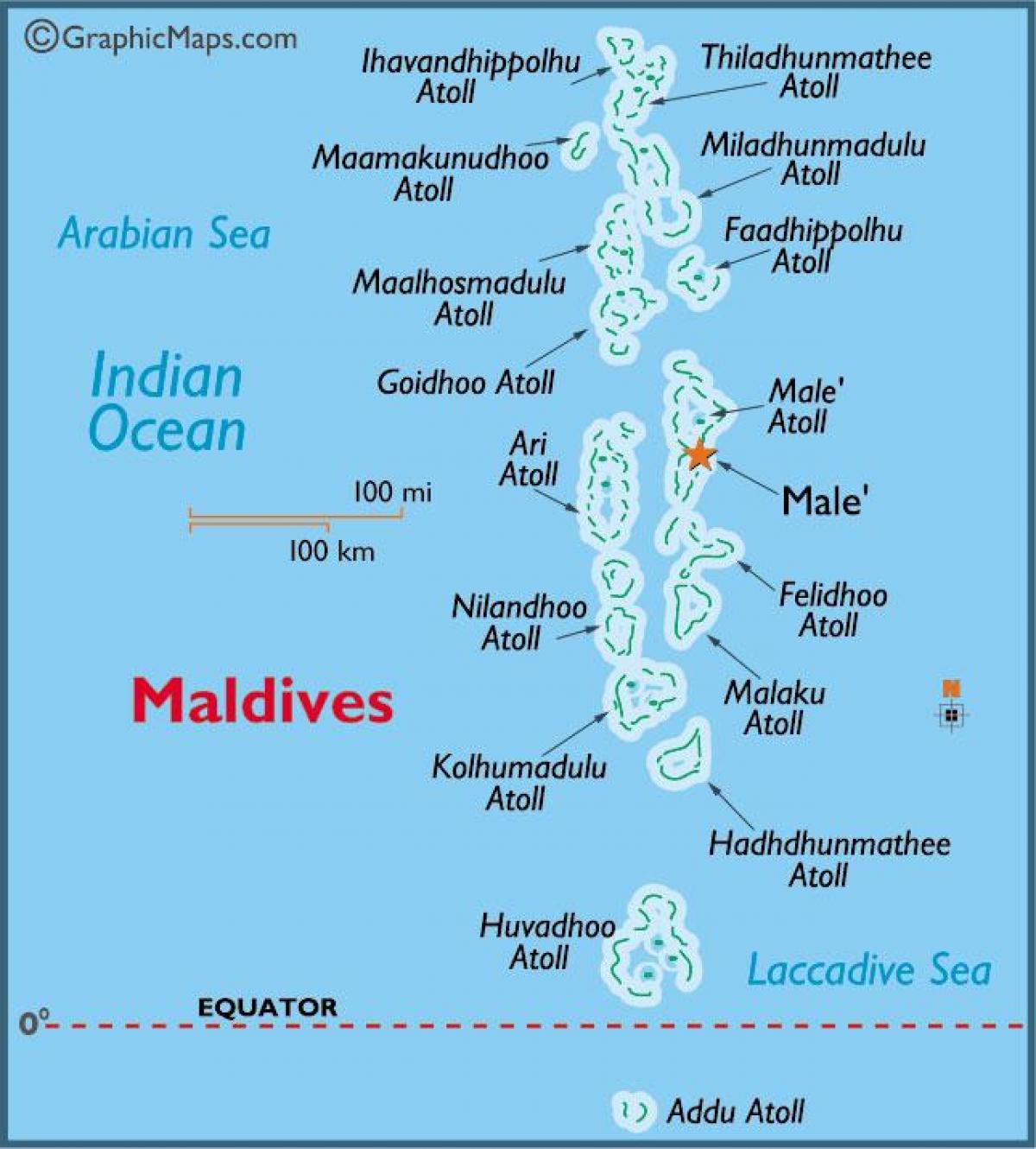 баа Атолл Малдиви мапи