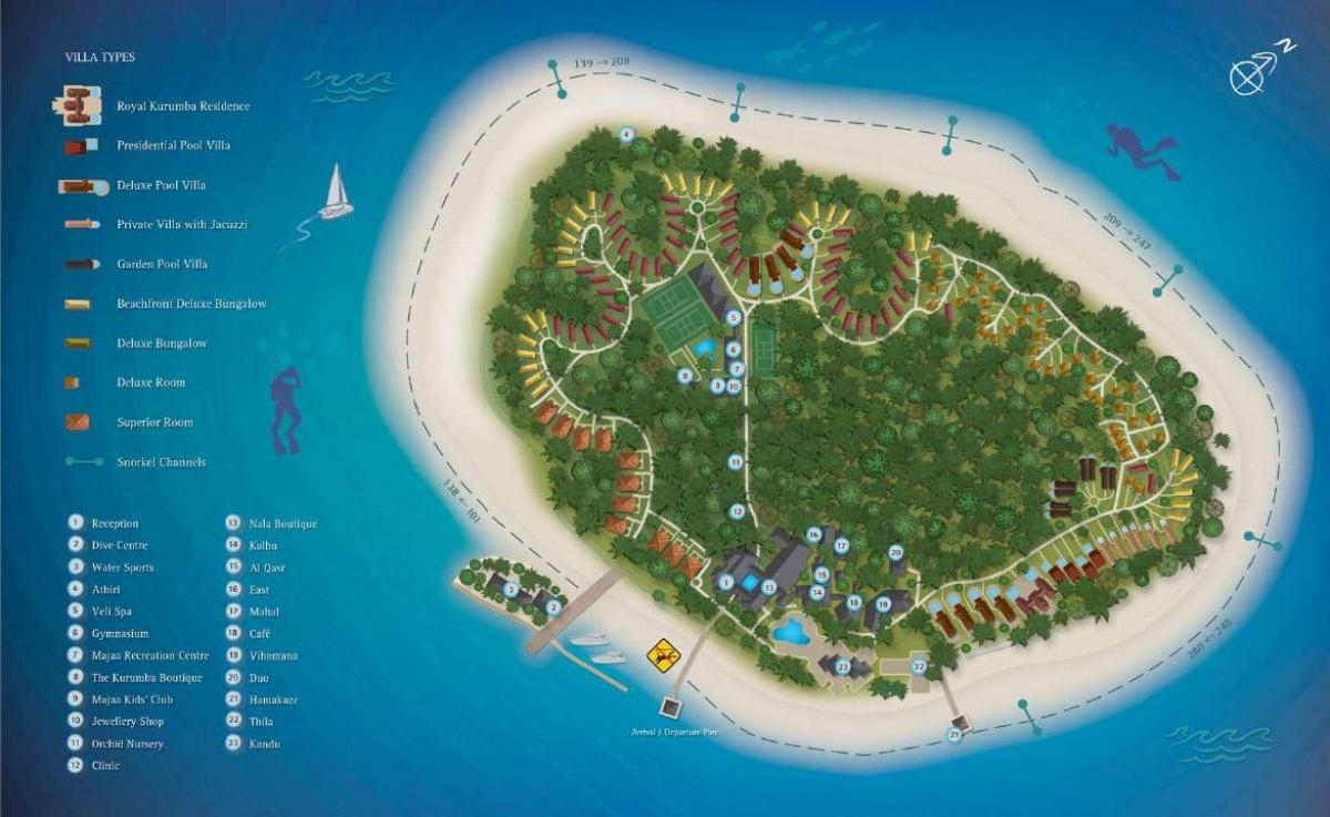 курумба Малдиви мапи