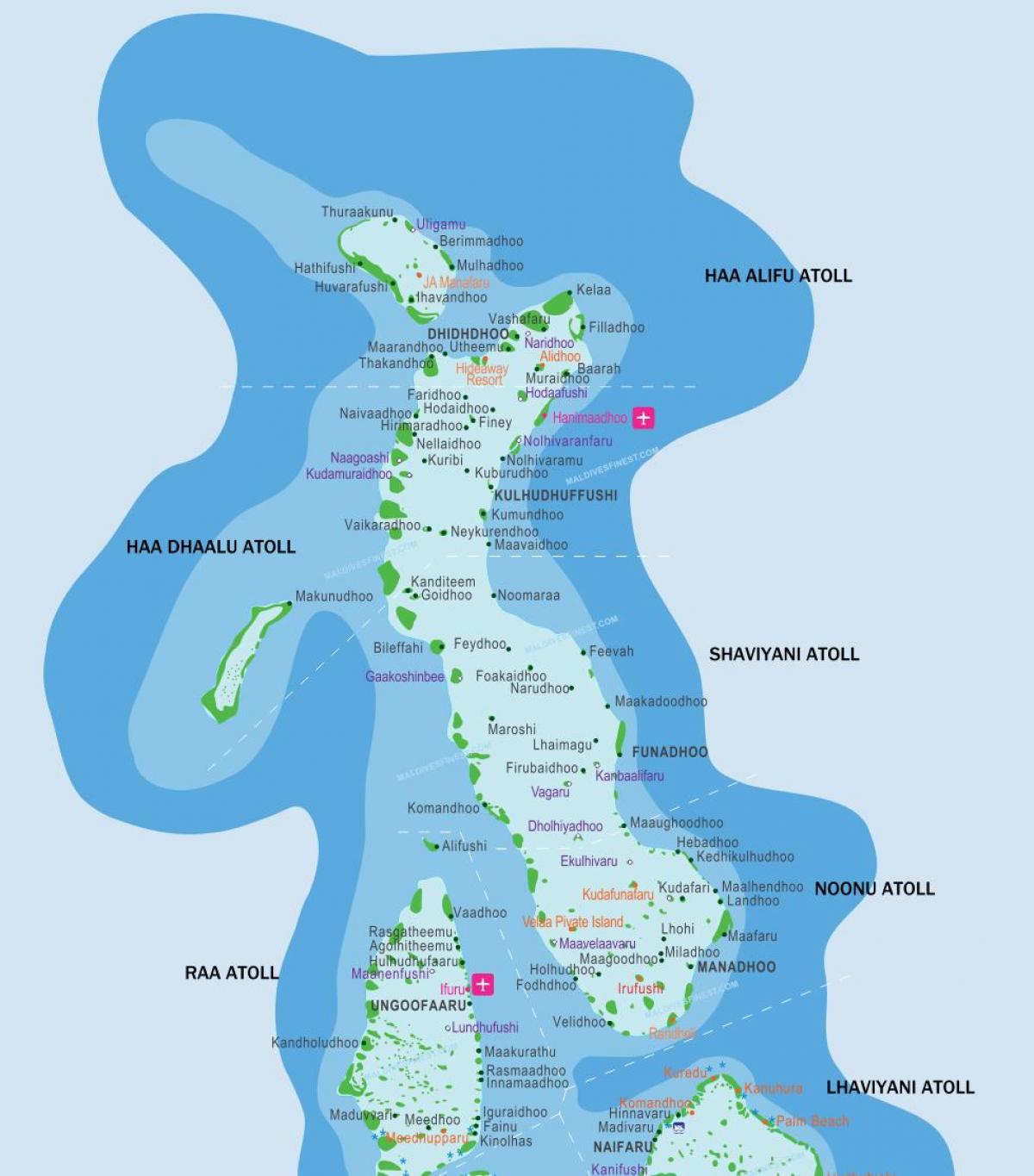 одмаралишта Малдиви локацију на мапи
