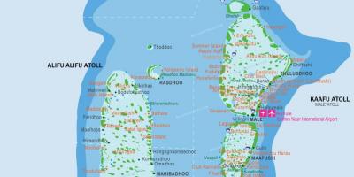 Аеродроми Малдива на мапи